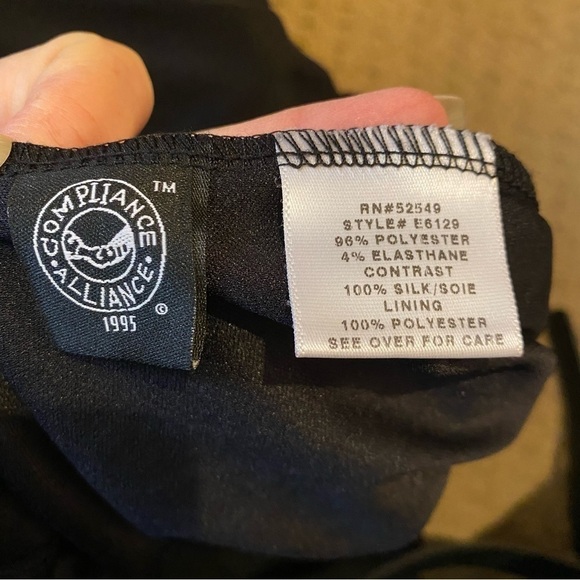 Vtg LAUNDRY Women Black Halter Y2K Maxi Ruched Party Dress Size 6-Made in USA - Picture 9 of 10